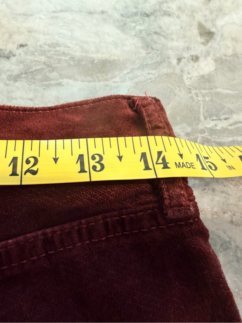 LOFT Burgundy Velvet Skinny Pants Women’s 10P 30 Petite - Picture 10 of 12